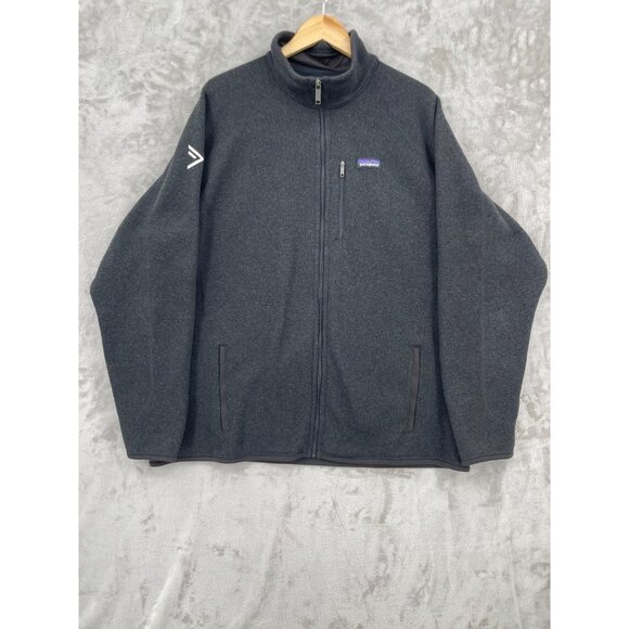 Patagonia Better Sweater Black Full Zip Fleece Jacket LOGO Outdoors